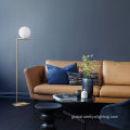 China Decorative Gold Metal Opal Glass Ball Floor Lamp Supplier